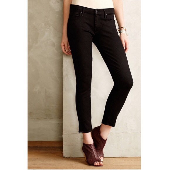 MOTHER Pants - MOTHER ‘The looker’ crop black jeans size 27 EUC